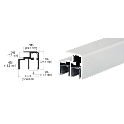 CRL Satin Anodized Aluminum Top Rail Extrusion for Sliding Glass Door