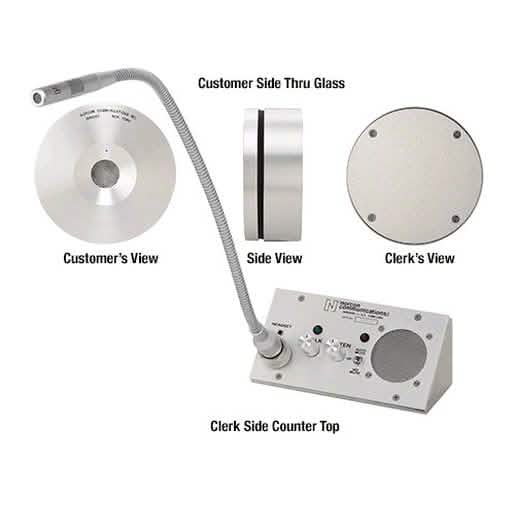 CRL Satin Anodized Two-Way Electronic Communicator for Counter-Top/Thru-Glass Use