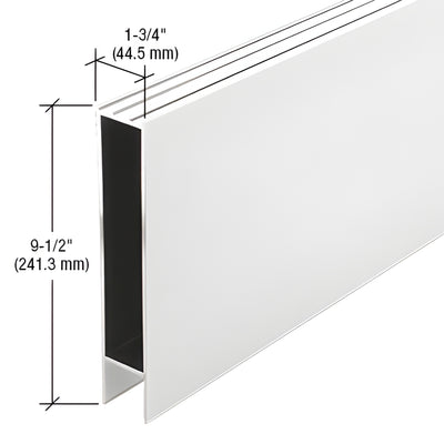 CRL-U.S. Aluminum White KYNAR® Paint 9-1/2" A.D.A. Bottom Rail - 13'-6"