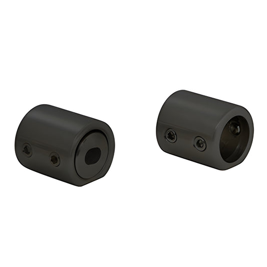 Matte black stainless steel Colonia 180 sliding shower door replacement rollers/fittings - SKU CREW1MBL