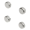Set of four chrome round mirror clips (SKU MC02CH) for 1/4" (6 mm) glass with concealed-screw caps