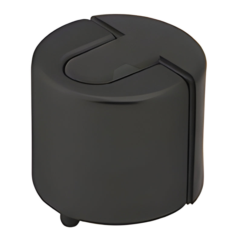Matte black cylindrical wall/floor mount auxiliary door stop (LS407MBL), 43mm dia 40mm tall.