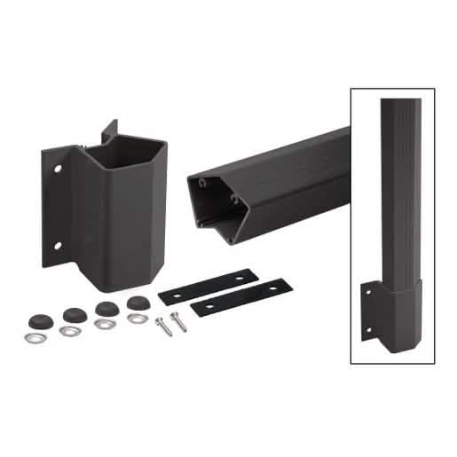 Matte Black 135° Fascia Mount Post Kit for Series Rails - Sleek & Durable Design