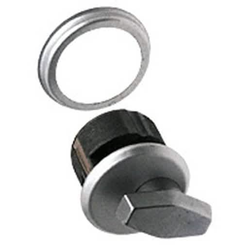 Close-up of CRL Satin Aluminum Thumbturn Mortise Cylinder, bulk pack of 10 for secure door