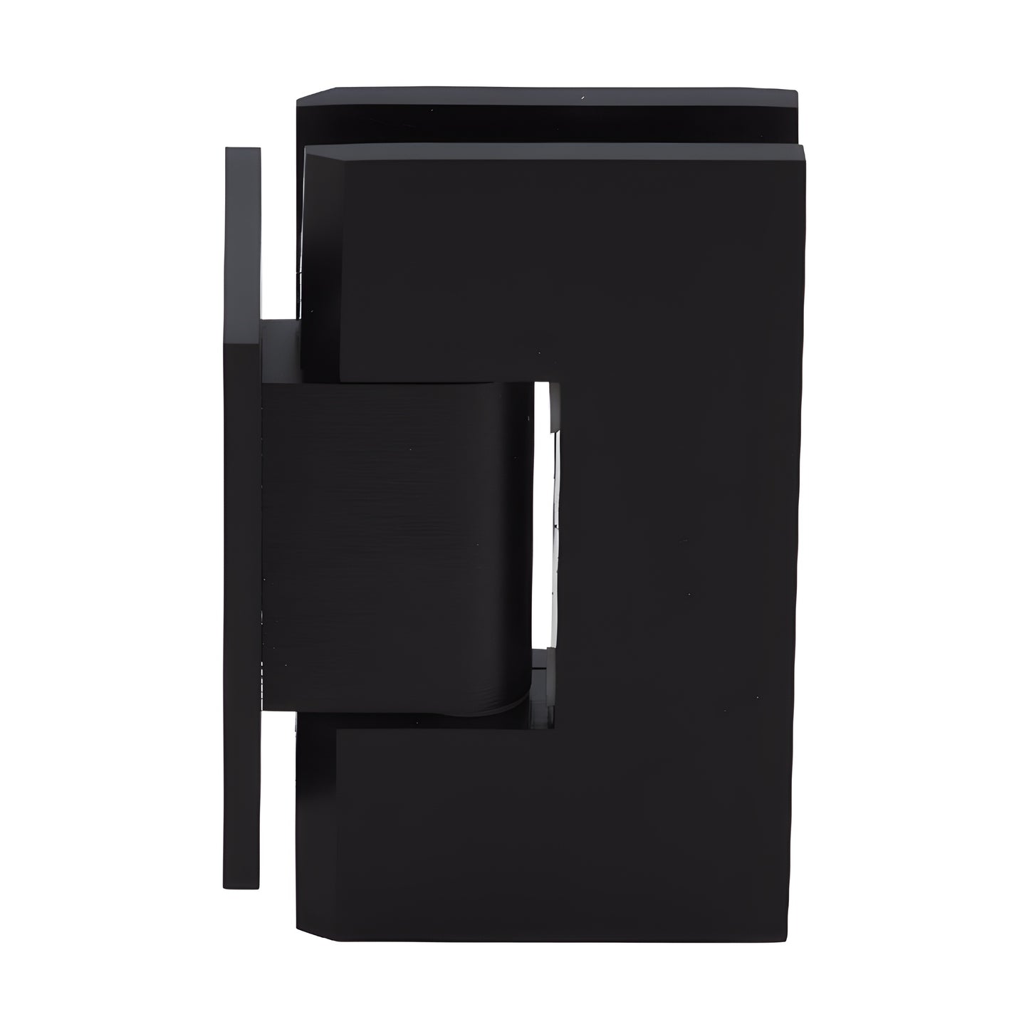 GEN0740RB oil-rubbed bronze Geneva wall-mount shower hinge for 8-12mm tempered glass, short back plate, solid brass.