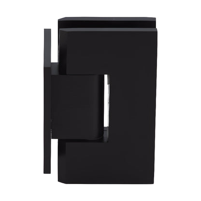 GEN0740RB oil-rubbed bronze Geneva wall-mount shower hinge for 8-12mm tempered glass, short back plate, solid brass.