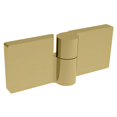 CRL Lugano Satin Brass 180° Glass-to-Glass Shower Hinge Right-Hand