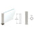 PP43 Plaza 24 in Brushed Stainless 4-Way Post for 3/8 in Glass