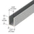 CRL 95" Satin Anodized Aluminum 3/8" Deep U-Channel for Shower Door