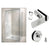 CRL Hydroslide Chrome 90° Wall-to-Glass Sliding Shower Door Kit
