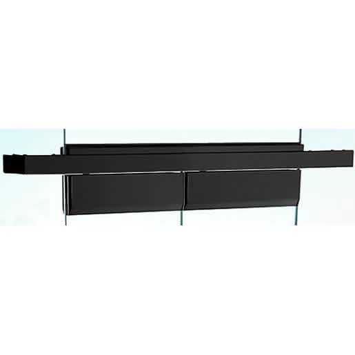 Matte Black Double Floating Header for 72" Overhead Concealed Door Closers - CRL Brand