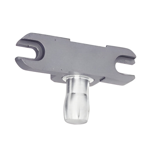 CRL 1NT300 reversible top pivot insert - silver plate with center pivot pin for transom patch fittings