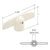 CRL White T-Crank Window Handle 9/32" Spline Peachtree Replacement