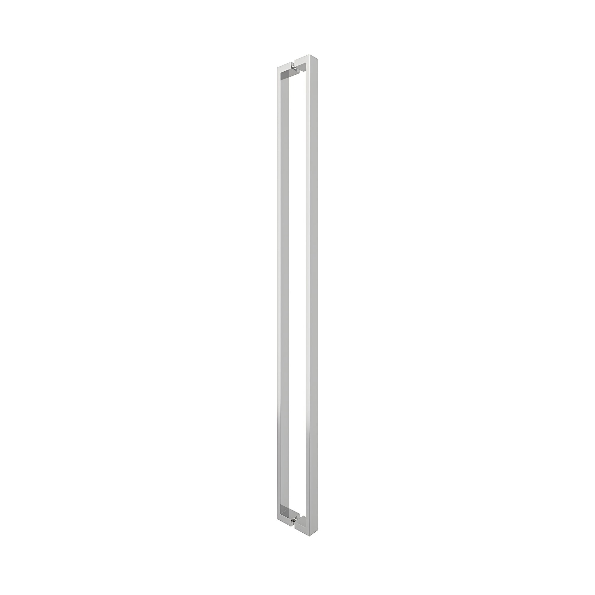 HPH48UPS polished stainless steel U-style rectangular shower door pull, back-to-back mount for 3/8 glass, 47-7/16 c-to-c