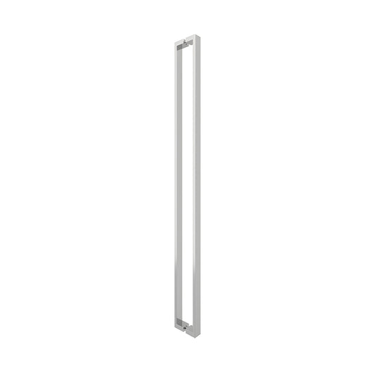 HPH48UPS polished stainless steel U-style rectangular shower door pull, back-to-back mount for 3/8 glass, 47-7/16 c-to-c