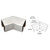 CRL 135° Stainless Corner Connector for 1.5" Square Glass Cap Railing