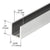 CRL Satin Anodized 1/2" Fixed Panel Shower Door Deep U-Channel 95"