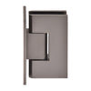CRL Vienna brass shower door hinge, matte gun metal finish, full back plate, fits 3/8-1/2 glass (SKU V1E037MGM)