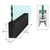 Matte Black DRS 4in sq Shower Door Rail 9.5in for 1/2in Glass - No Lock