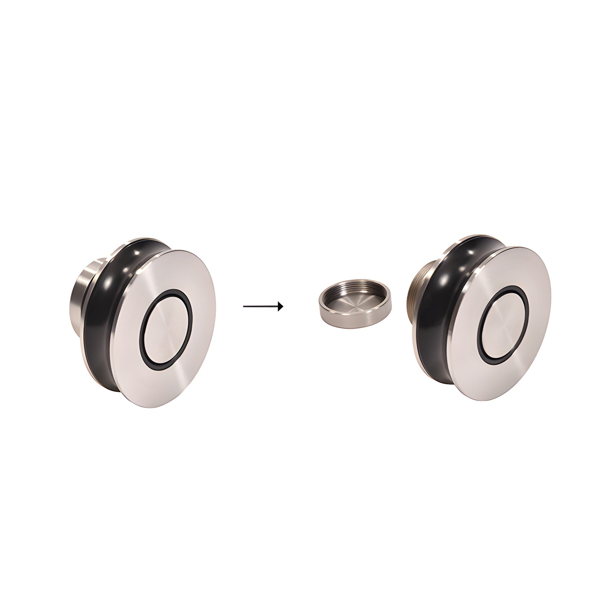 Frameless sliding shower door system CLN78BS with brushed stainless top-rolling hardware and clear glass, 78" header.