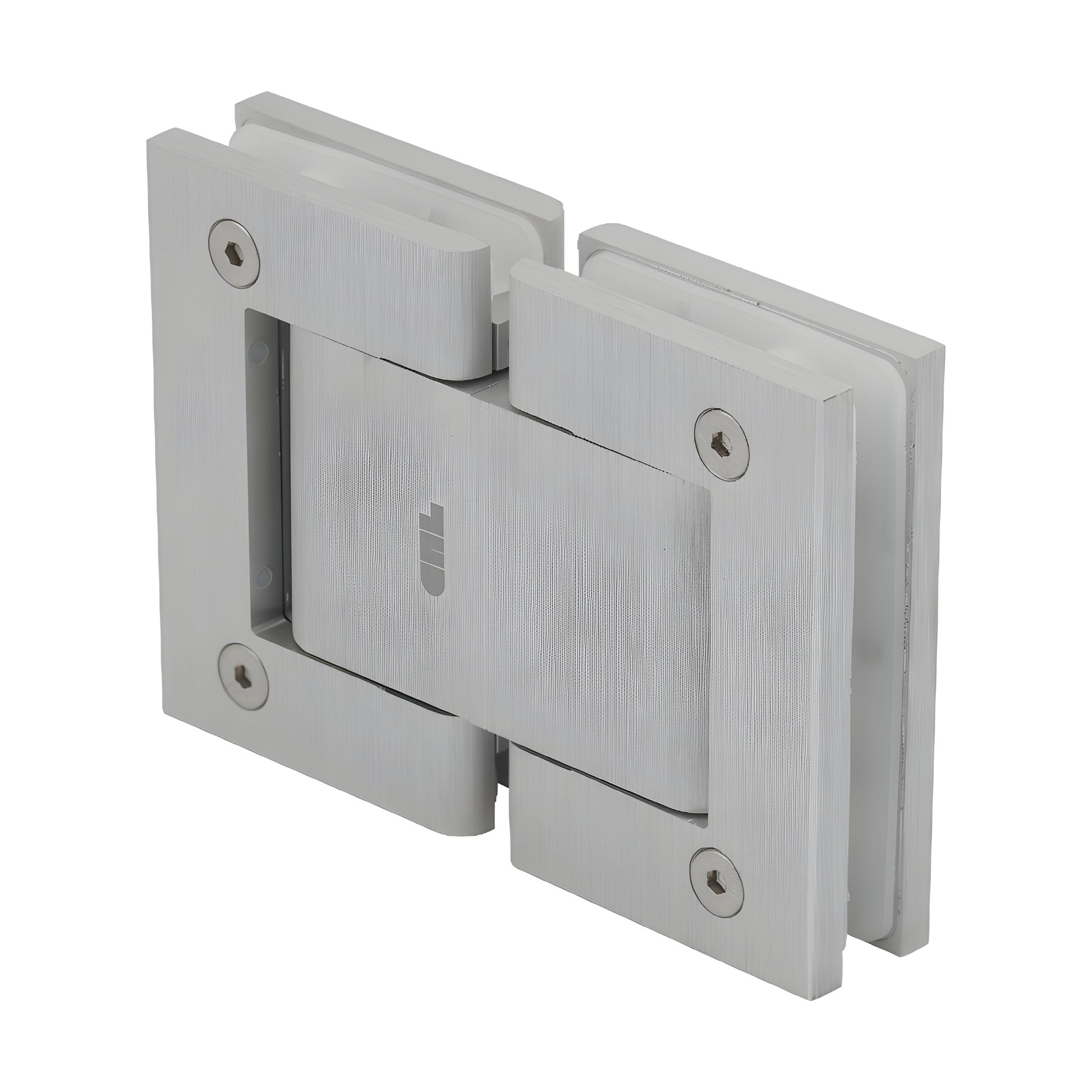 H8215BTSA satin anodized aluminum oil-dynamic full back-plate glass-to-glass hinge for 8-14mm frameless doors