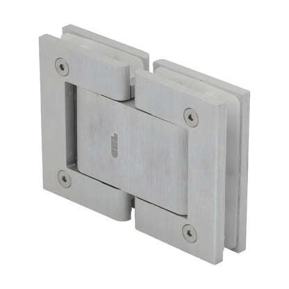 H8215BTSA satin anodized aluminum oil-dynamic full back-plate glass-to-glass hinge for 8-14mm frameless doors