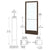 CRL-U.S. Aluminum Bronze 250 Narrow Stile 3'0x7'0 Black Anodized Door