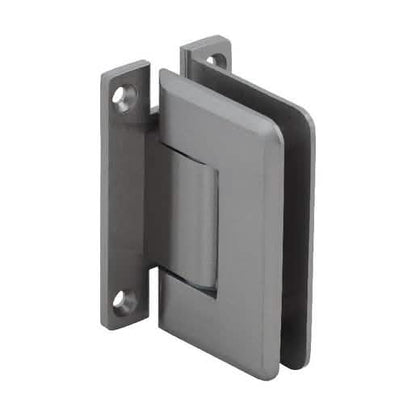 "CRL Brushed Nickel Pinnacle 337 Adjustable Wall Mount 'H' Back Plate Hinge - Sleek Design