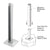 CRL AWS 90° Metallic Silver Steel Stanchion for Rectangular Corner Post