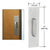 CRL 3/4" Brushed Stainless Steel 8" Door Pull with 4"x16" Plate