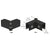 CRL Matte Black Adjustable Sleeve-Over Glass Clamp for Panels