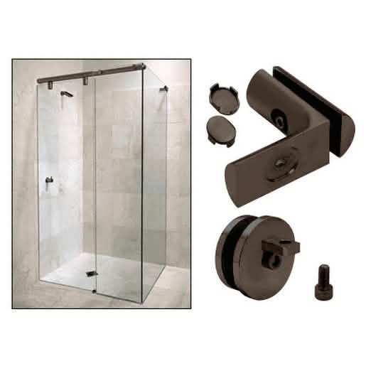CRL Oil Rubbed Bronze Hydroslide 90° Wall-to-Glass Shower Door Accessory Kit