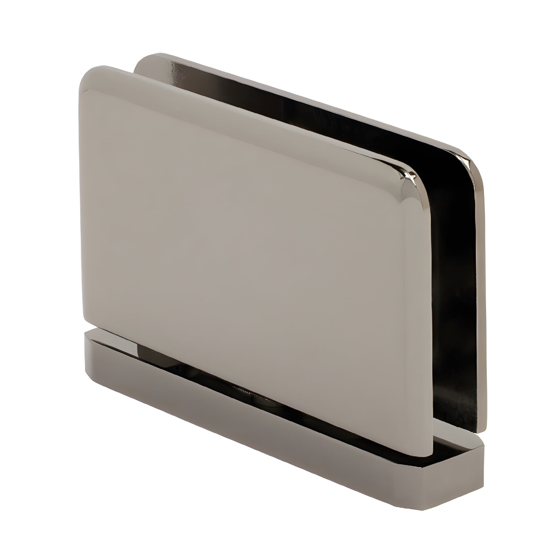 PPH01GM gun metal brass pivot hinge for 8-10mm frameless glass shower doors, beveled edge, self-centering.