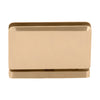 Satin brass beveled pivot hinge/clamp for 1/2 (12mm) tempered glass shower door, head-and-sill mount.
