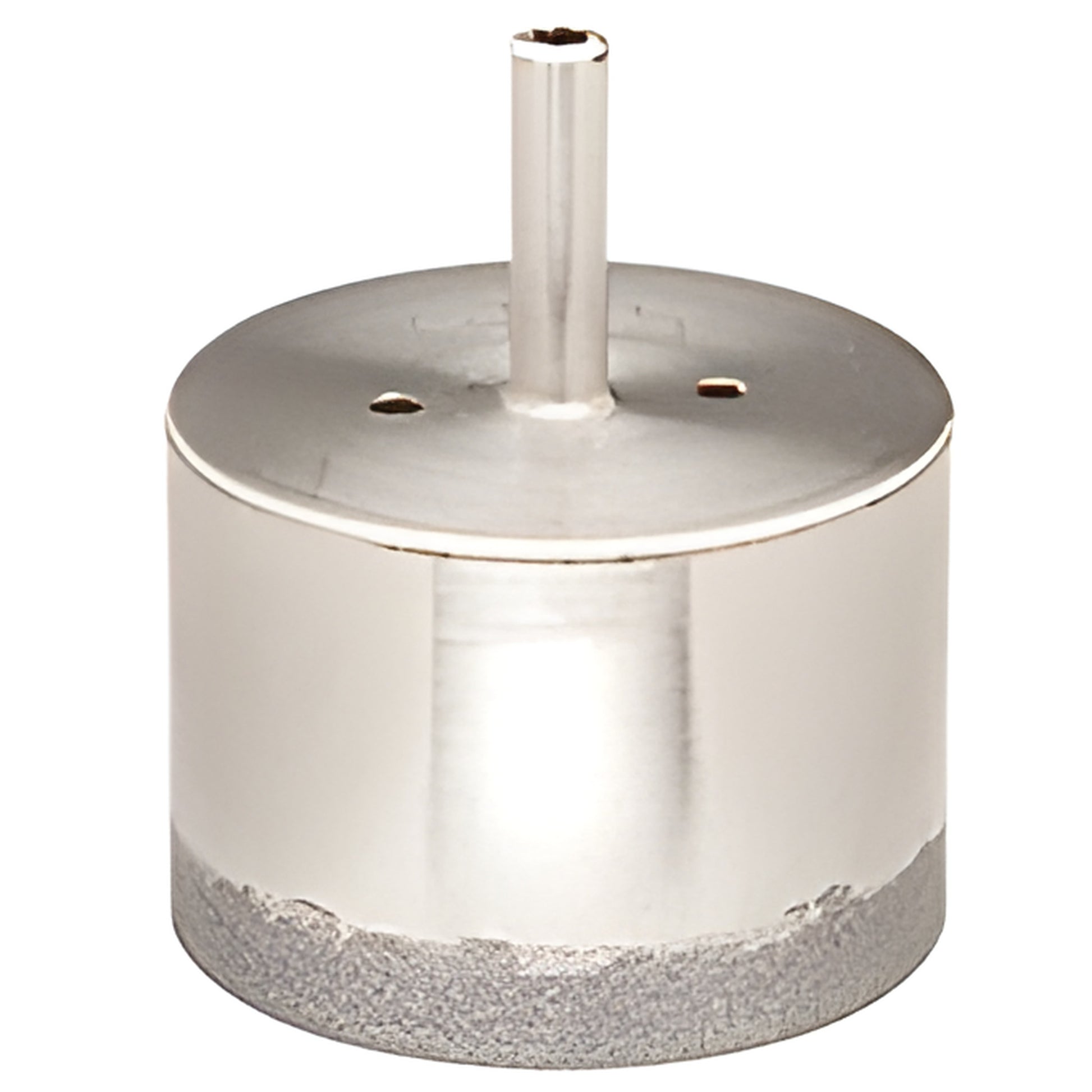 DCD3 electro-formed diamond glass drill bit, 3" diameter thin-walled cup with 3/8" shank