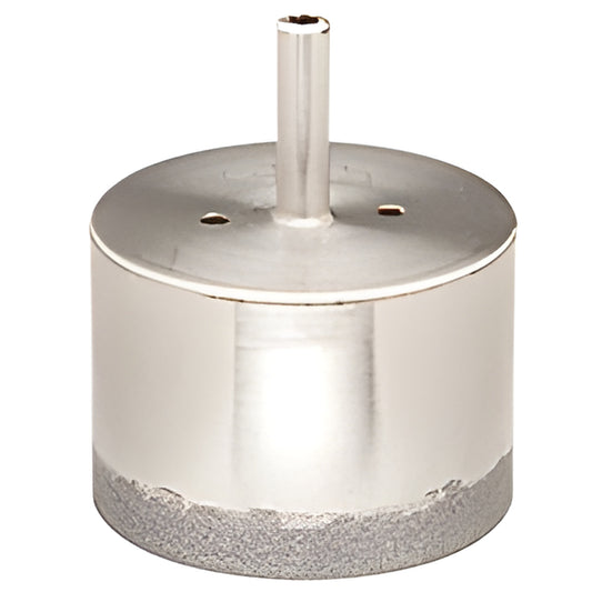 DCD3 electro-formed diamond glass drill bit, 3" diameter thin-walled cup with 3/8" shank