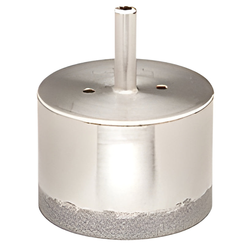 DCD3 electro-formed diamond glass drill bit, 3" diameter thin-walled cup with 3/8" shank