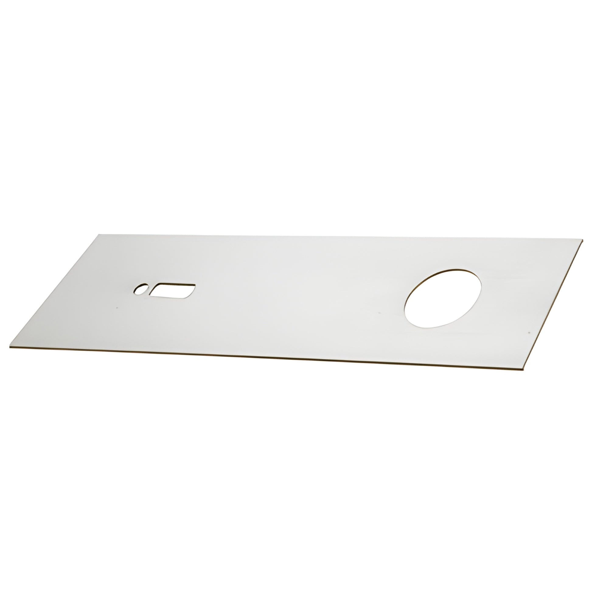 CRL8010CPPS stainless steel 4.5" header cover plate, pre-cut spindle and valve holes