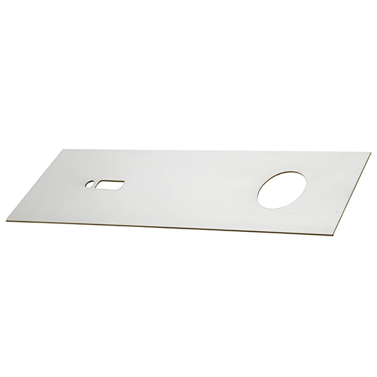CRL8010CPBS brushed stainless steel cover plate for aluminum headers with pre-cut spindle and valve holes