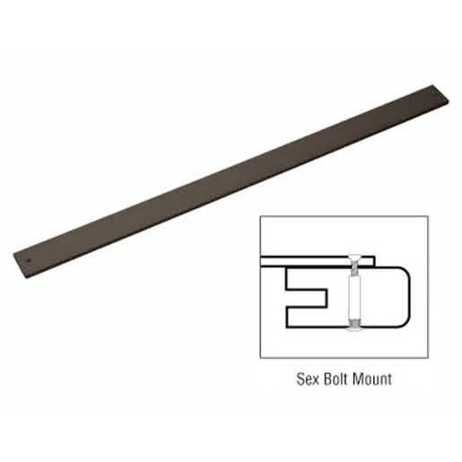 CRL 42" Bronze Anodized Aluminum Door Bumper Bar - Durable and Stylish Protection