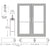 CRL-U.S. Aluminum Series 550 Clear Anodized Wide-Stile Geared Doors