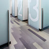 Latitude 34 double-sided flush mount brushed stainless glass door pull, 48 inch overall, SKU LAT34FLP48BS