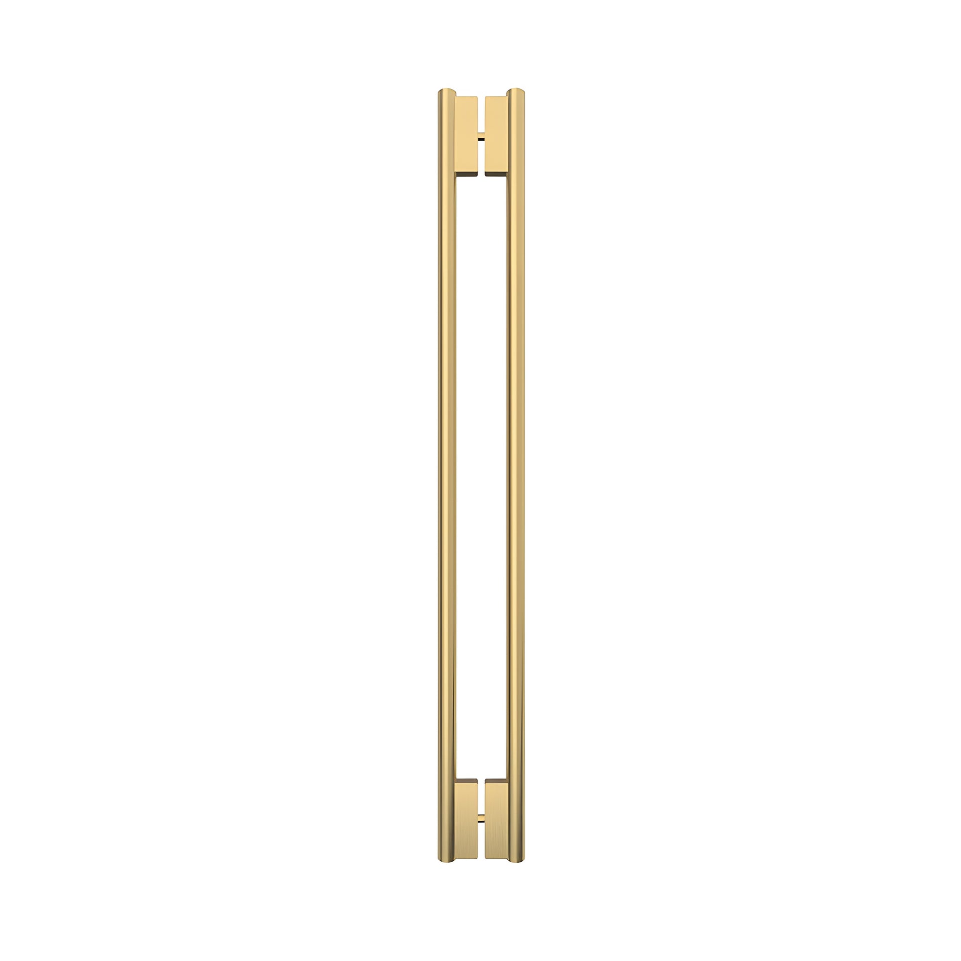 48in brushed-bronze C-style tubular stainless steel back-to-back shower door handle for 3/8" glass (SKU HPH48CBBRZ)