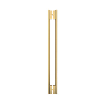 48in brushed-bronze C-style tubular stainless steel back-to-back shower door handle for 3/8" glass (SKU HPH48CBBRZ)