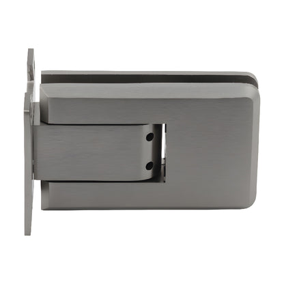 ATL01BN Atlas brushed-nickel all-glass hinge, adjustable self-centering brass for 8-12mm tempered glass