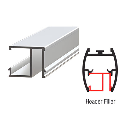 CRL 72" Brite Anodized Header Filler for CK/DK Cottage Sliders