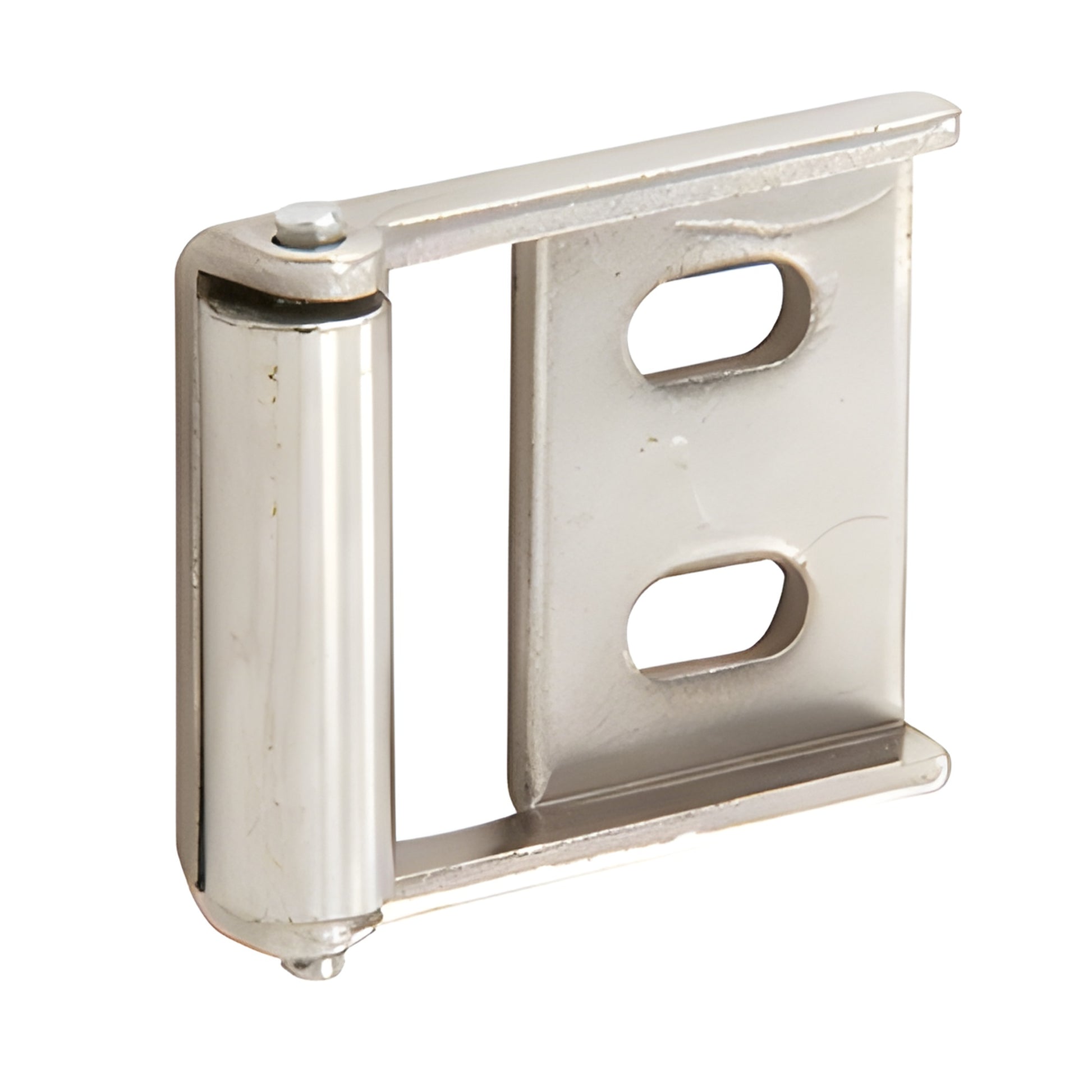 Nickel-plated #23 roller strike (SKU DL23STR1KE) for 1900 Series rim panic, two-slot mounting plate