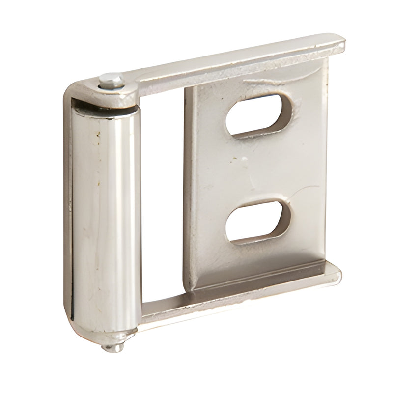 Nickel-plated #23 roller strike (SKU DL23STR1KE) for 1900 Series rim panic, two-slot mounting plate
