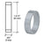 CRL Brushed Stainless 0.360in Straight Cylinder Ring for Door Locks