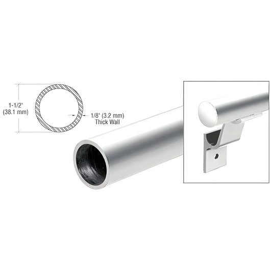 HRH15PS 1-1/2" polished stainless steel handrail tubing, 240" long, 3.2mm (.125") wall.